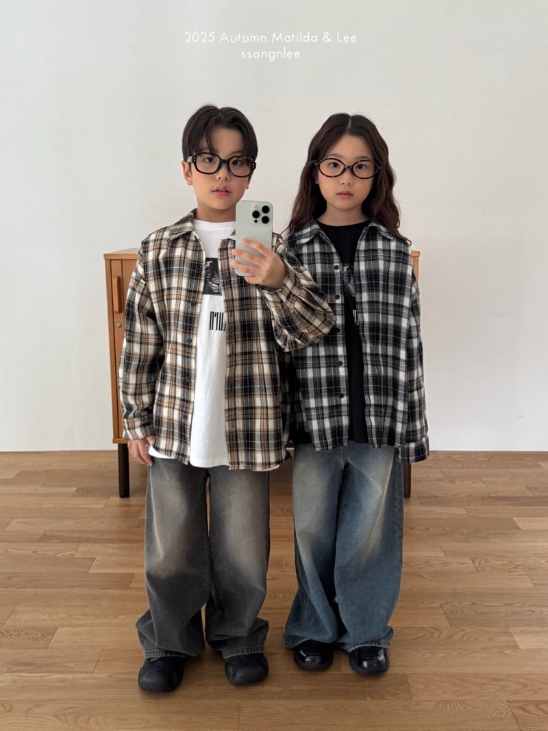 Matilda & Lee - Korean Children Fashion - #littlefashionista - Modern Check Shirt - 12