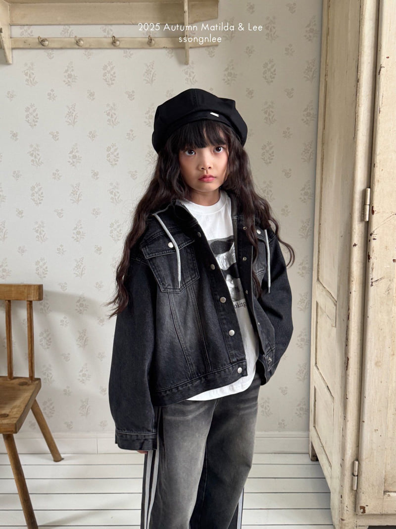 Matilda & Lee - Korean Children Fashion - #littlefashionista - Hooded Denim Jacket - 11