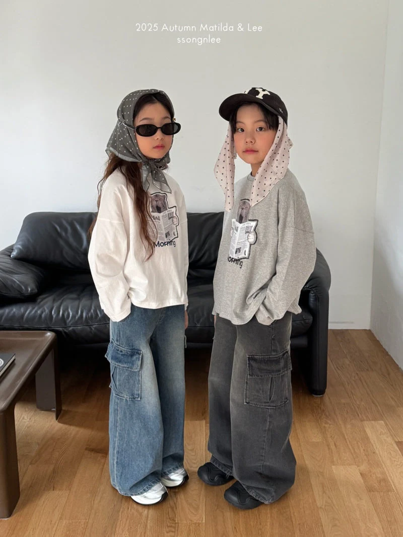 Matilda & Lee - Korean Children Fashion - #littlefashionista - Cat Morning Tee - 9