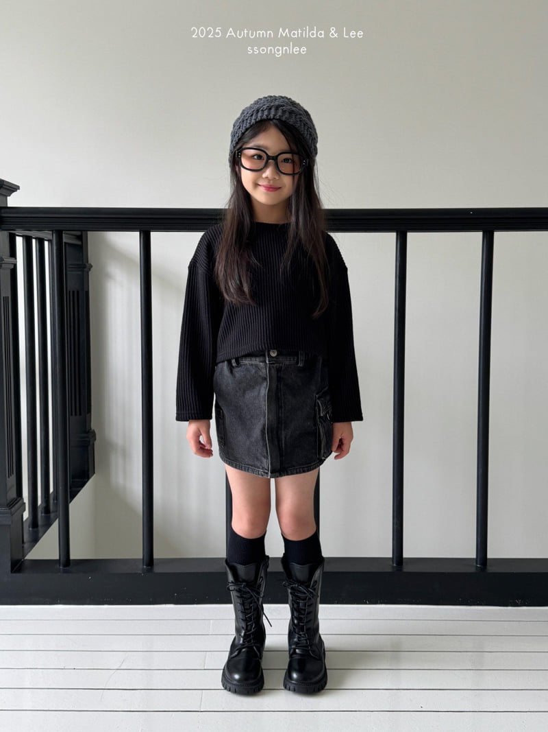 Matilda & Lee - Korean Children Fashion - #littlefashionista - Open-Up Layered Denim Skirt - 6