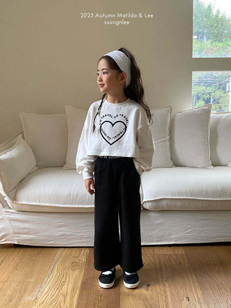 Matilda & Lee - Korean Children Fashion - #littlefashionista - Heart Crop Tee - 12