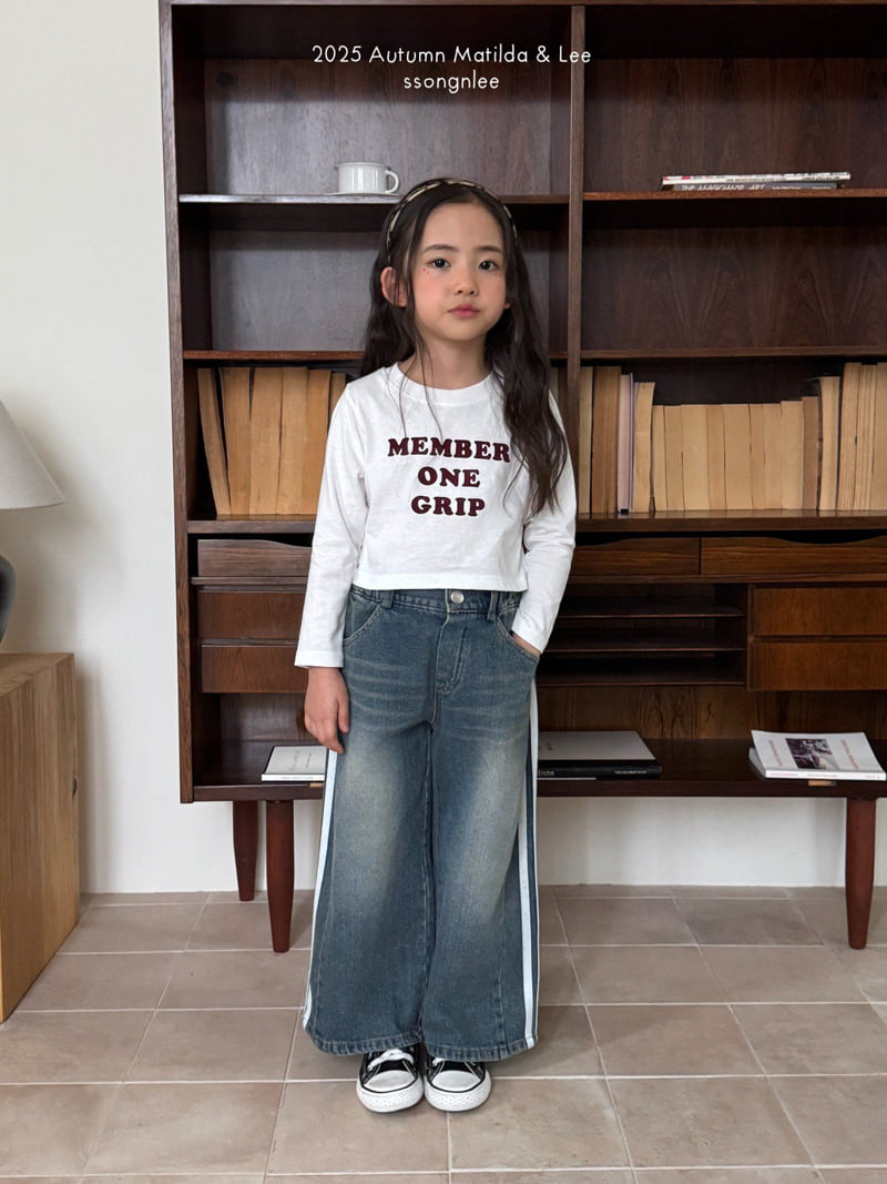 Matilda & Lee - Korean Children Fashion - #magicofchildhood - Side Line Denim Pants - 10