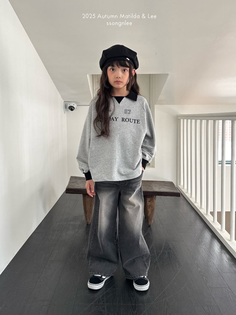 Matilda & Lee - Korean Children Fashion - #magicofchildhood - Sunday Route Collar Sweatshirt - 3