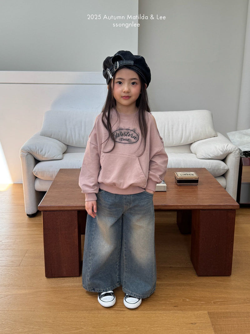 Matilda & Lee - Korean Children Fashion - #magicofchildhood - Western Off-Shoulder Sweatshirt - 11