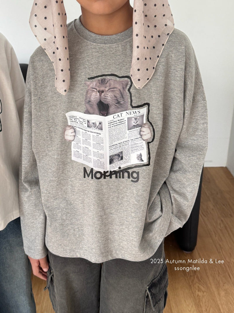 Matilda & Lee - Korean Children Fashion - #magicofchildhood - Cat Morning Tee - 10