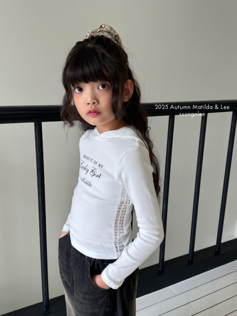 Matilda & Lee - Korean Children Fashion - #magicofchildhood - Lucky Girl Lace Hoodie