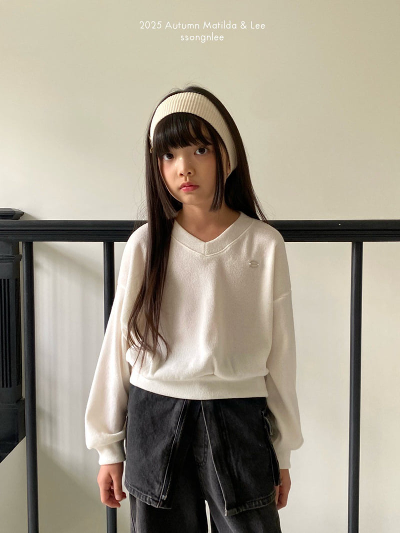 Matilda & Lee - Korean Children Fashion - #minifashionista - V-Neck Knit Tee - 3