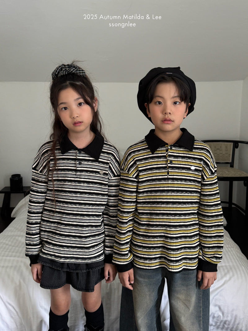 Matilda & Lee - Korean Children Fashion - #minifashionista - Ribbed Stripe Knit Tee - 5