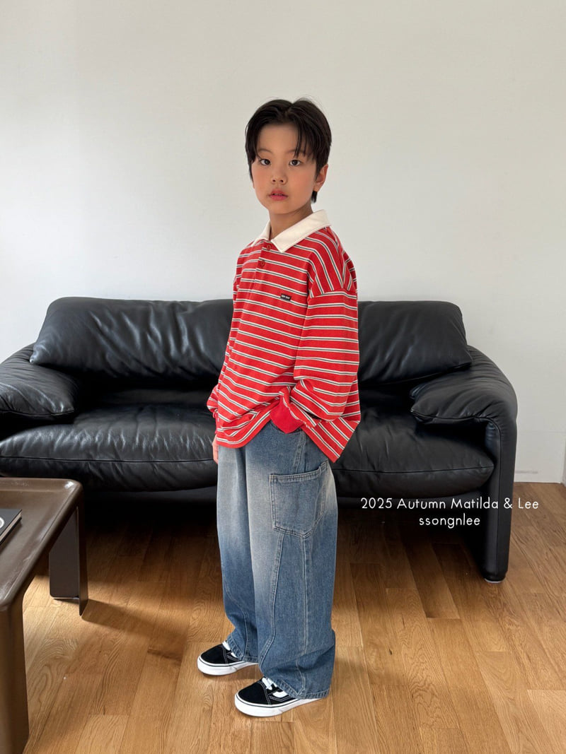 Matilda & Lee - Korean Children Fashion - #minifashionista - Pocket Denim Pants - 3