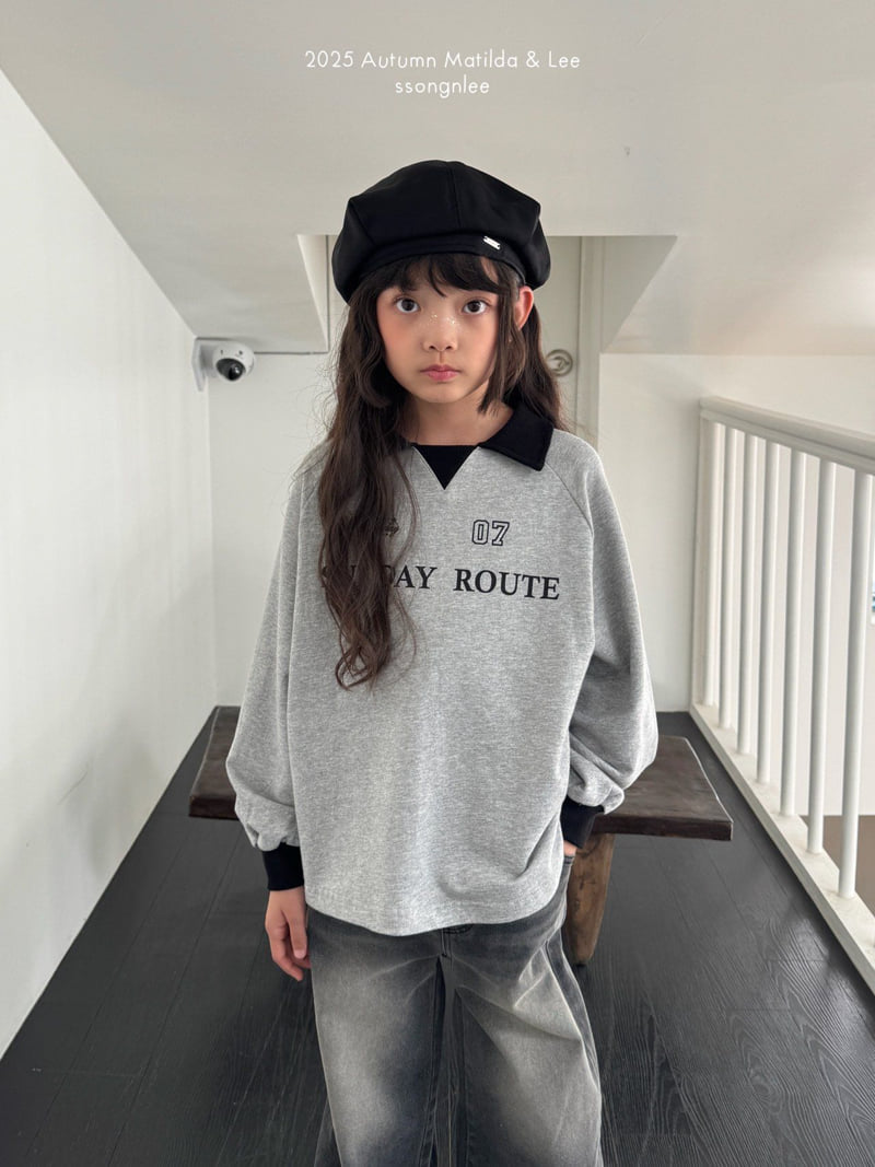Matilda & Lee - Korean Children Fashion - #magicofchildhood - Sunday Route Collar Sweatshirt - 4