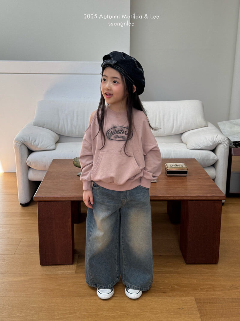 Matilda & Lee - Korean Children Fashion - #minifashionista - Western Off-Shoulder Sweatshirt - 12