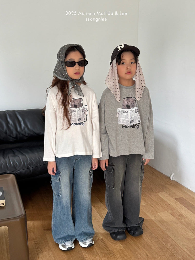 Matilda & Lee - Korean Children Fashion - #minifashionista - Cat Morning Tee - 11