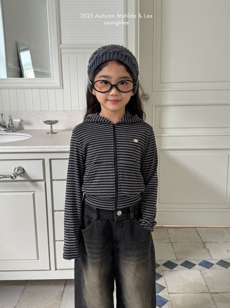 Matilda & Lee - Korean Children Fashion - #minifashionista - Ribbed Crop Hood Zip-Up - 3