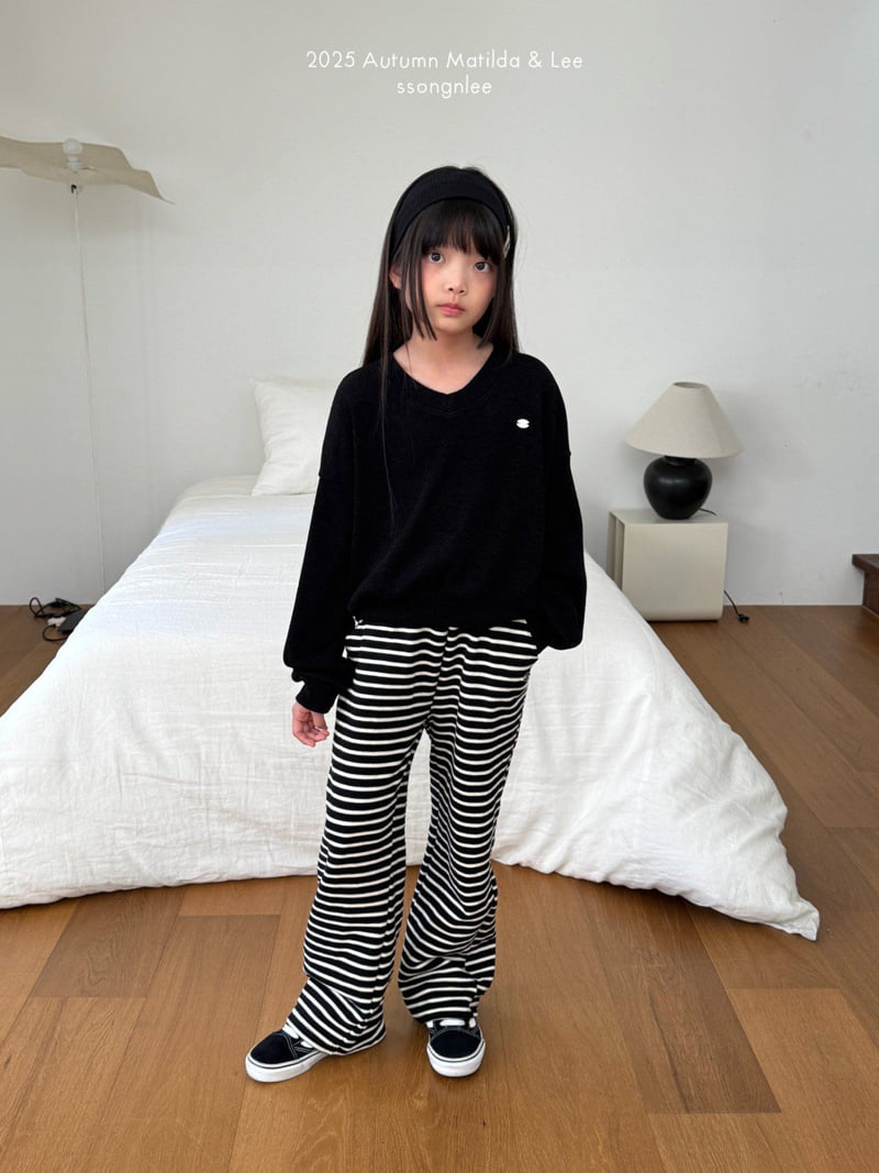 Matilda & Lee - Korean Children Fashion - #prettylittlegirls - Stripe Ribbed Pants - 5