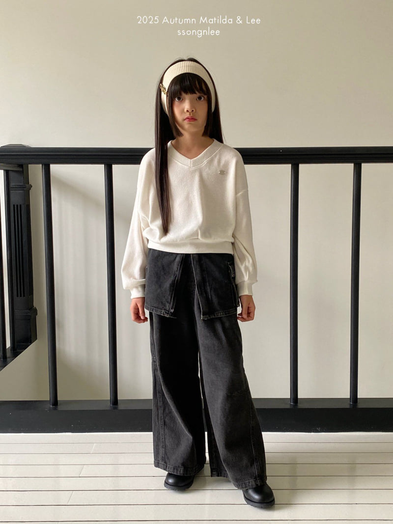 Matilda & Lee - Korean Children Fashion - #minifashionista - V-Neck Knit Tee - 4