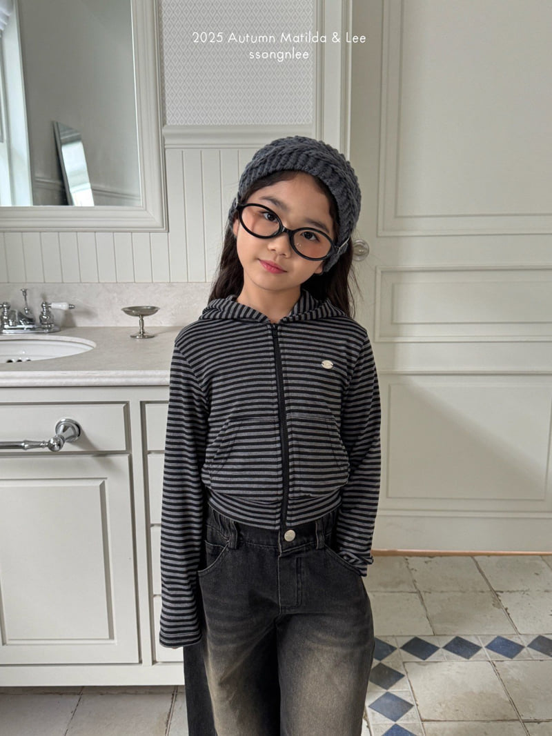 Matilda & Lee - Korean Children Fashion - #minifashionista - Ribbed Crop Hood Zip-Up - 4