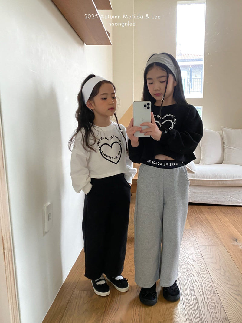 Matilda & Lee - Korean Children Fashion - #prettylittlegirls - Heart Crop Tee