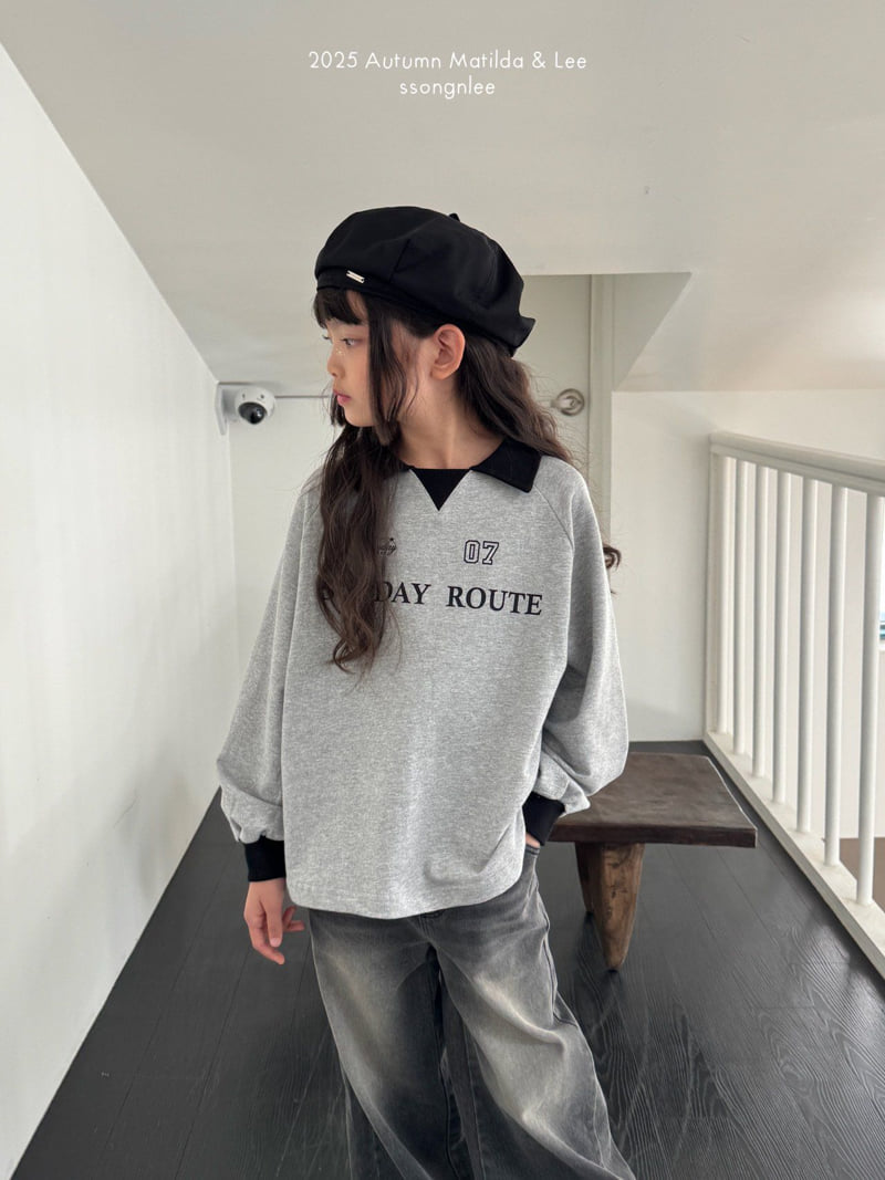 Matilda & Lee - Korean Children Fashion - #stylishchildhood - Sunday Route Collar Sweatshirt - 8