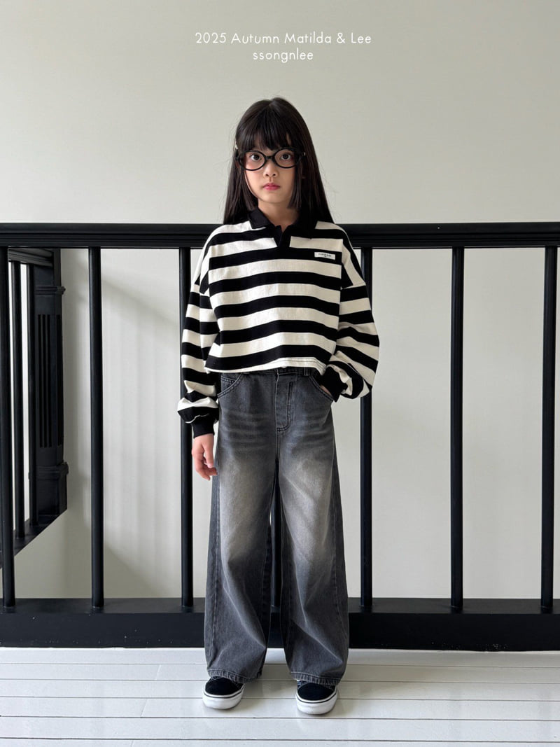 Matilda & Lee - Korean Children Fashion - #stylishchildhood - Plain Collar Crop Tee - 3