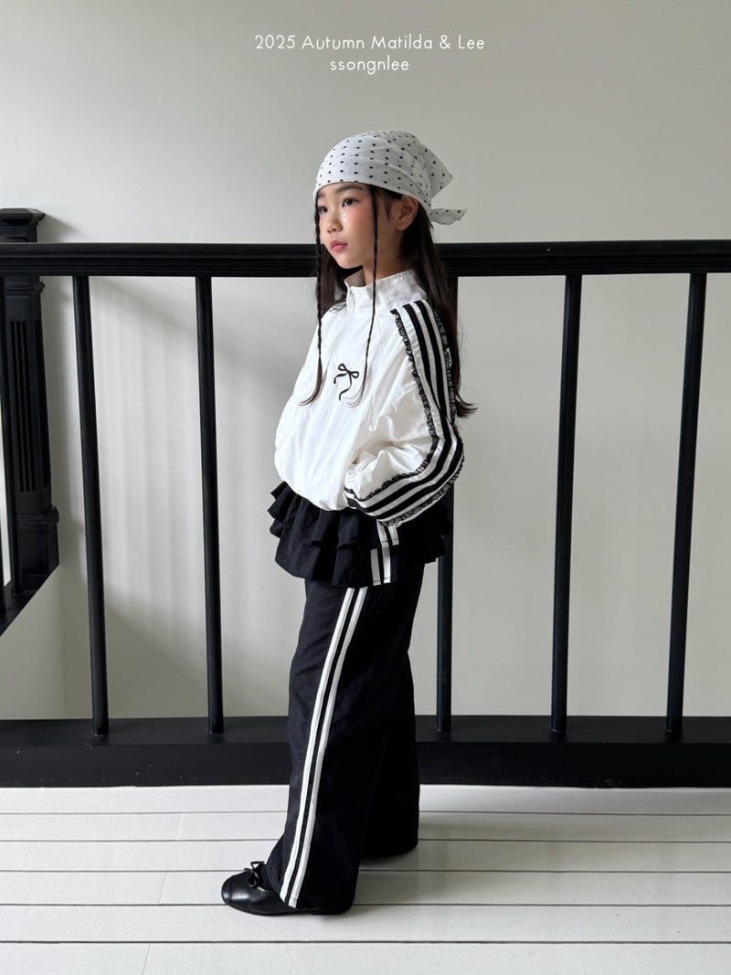 Matilda & Lee - Korean Children Fashion - #stylishchildhood - Ruffle Line Track Pants - 9