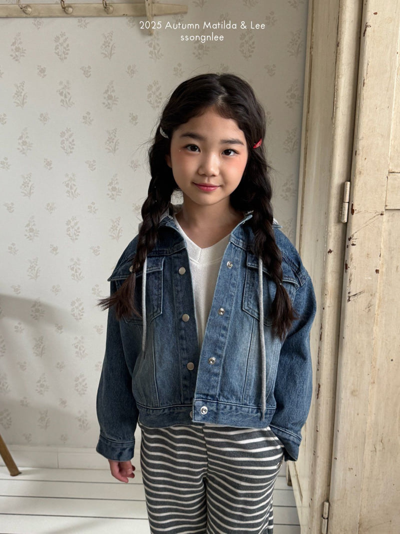 Matilda & Lee - Korean Children Fashion - #stylishchildhood - Hooded Denim Jacket