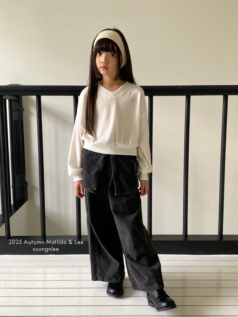Matilda & Lee - Korean Children Fashion - #todddlerfashion - V-Neck Knit Tee - 5