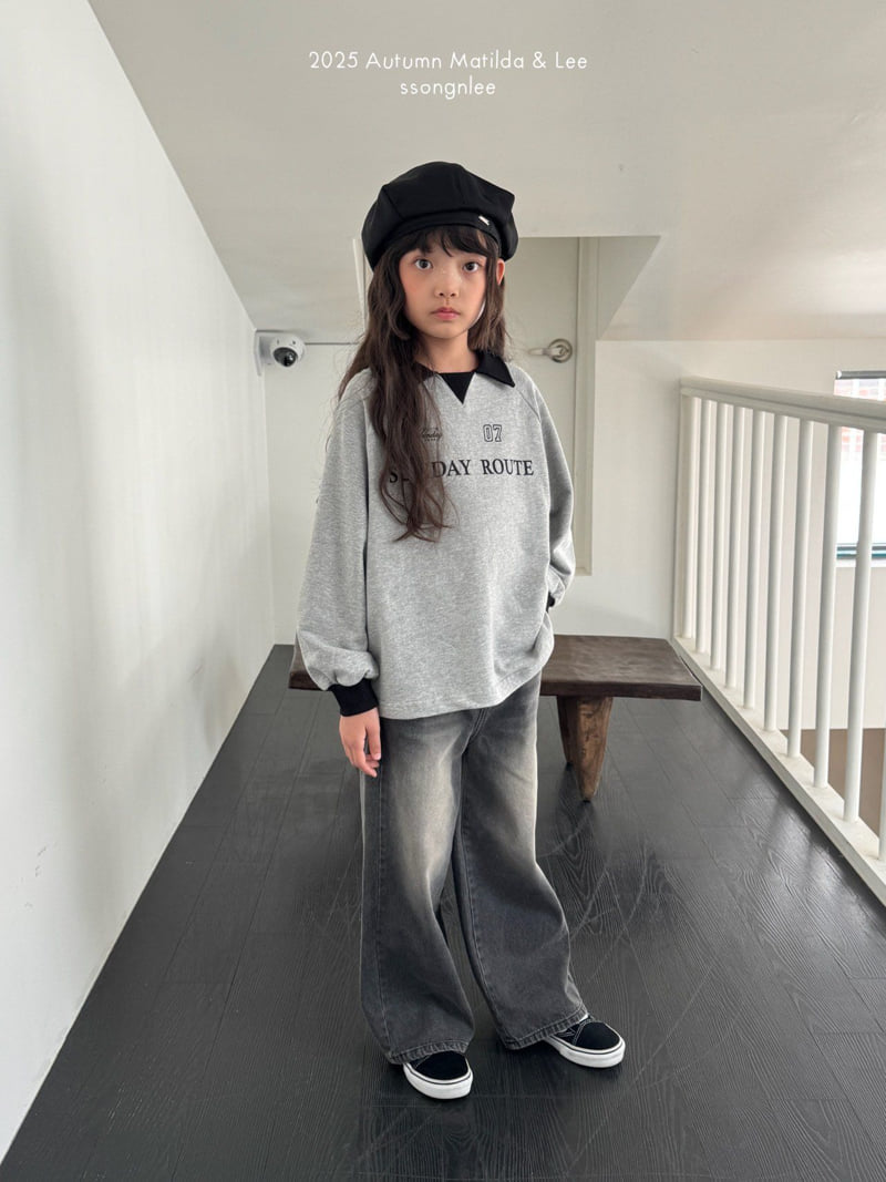 Matilda & Lee - Korean Children Fashion - #todddlerfashion - Sunday Route Collar Sweatshirt - 6
