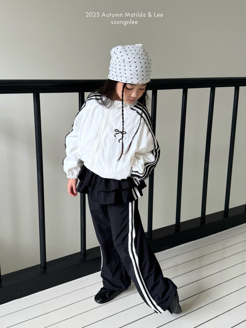 Matilda & Lee - Korean Children Fashion - #todddlerfashion - Ruffle Line Track Pants - 7