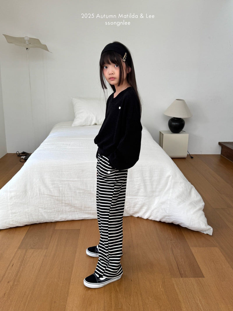 Matilda & Lee - Korean Children Fashion - #toddlerclothing - Stripe Ribbed Pants - 7