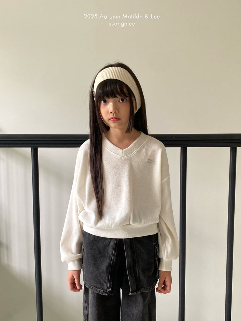 Matilda & Lee - Korean Children Fashion - #toddlerclothing - V-Neck Knit Tee - 6