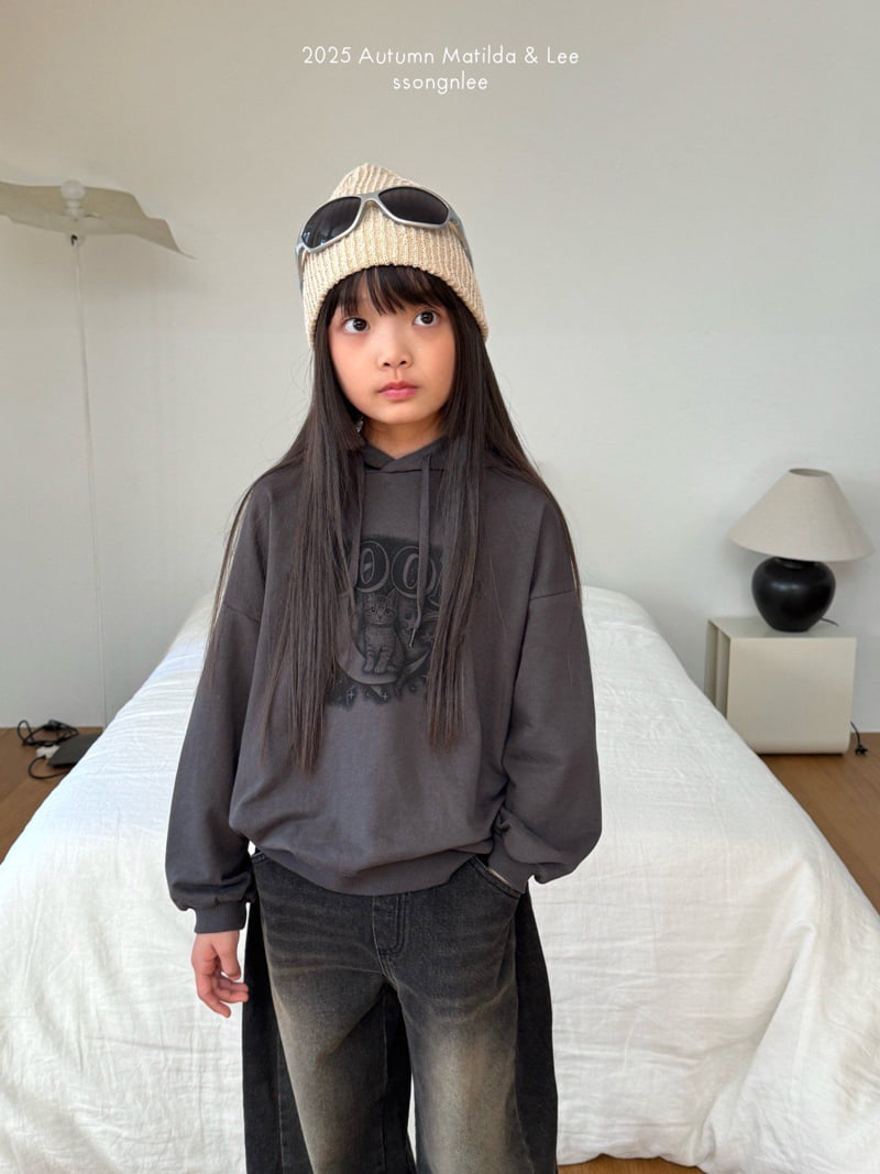 Matilda & Lee - Korean Children Fashion - #toddlerclothing - Moon Cat Hoodie - 5