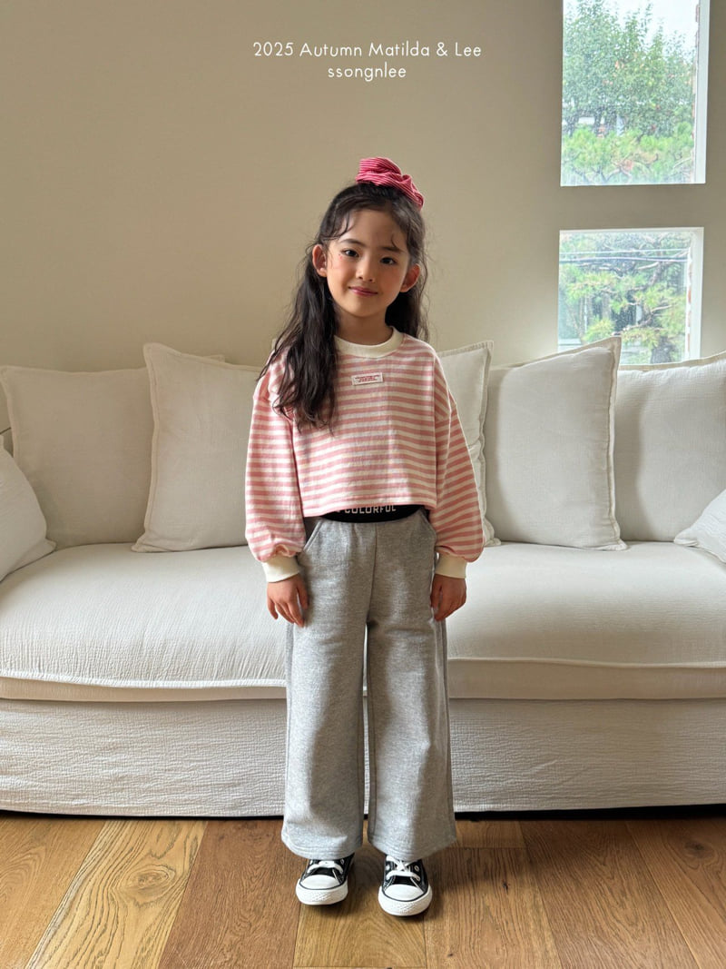 Matilda & Lee - Korean Children Fashion - #toddlerclothing - Stripe Crop Sweatshirt - 11