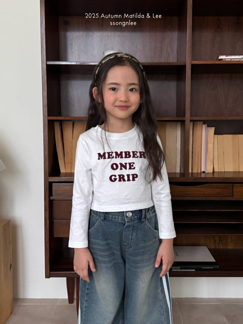 Matilda & Lee - Korean Children Fashion - #toddlerclothing - Member Hooking Crop Tee - 12