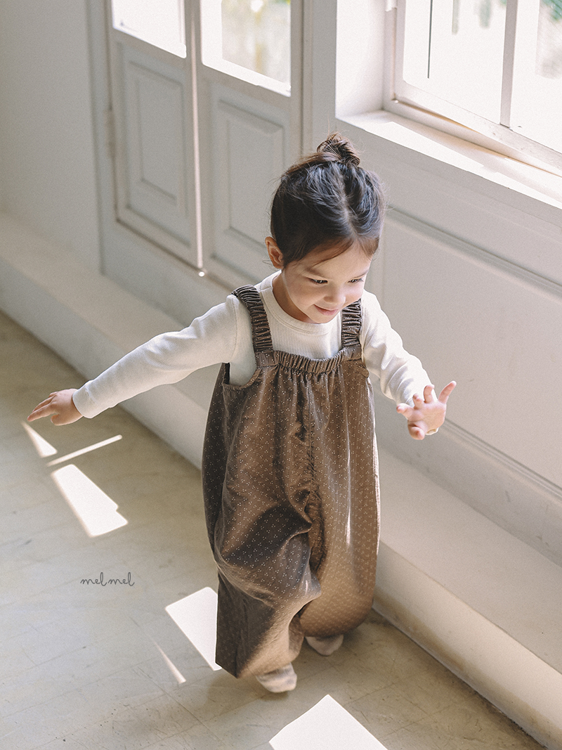 Melmel - Korean Children Fashion - #Kfashion4kids - Dot Overall - 3
