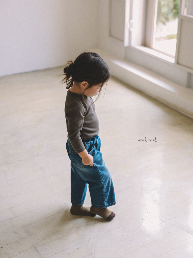 Melmel - Korean Children Fashion - #Kfashion4kids - Brushed Denim Pants