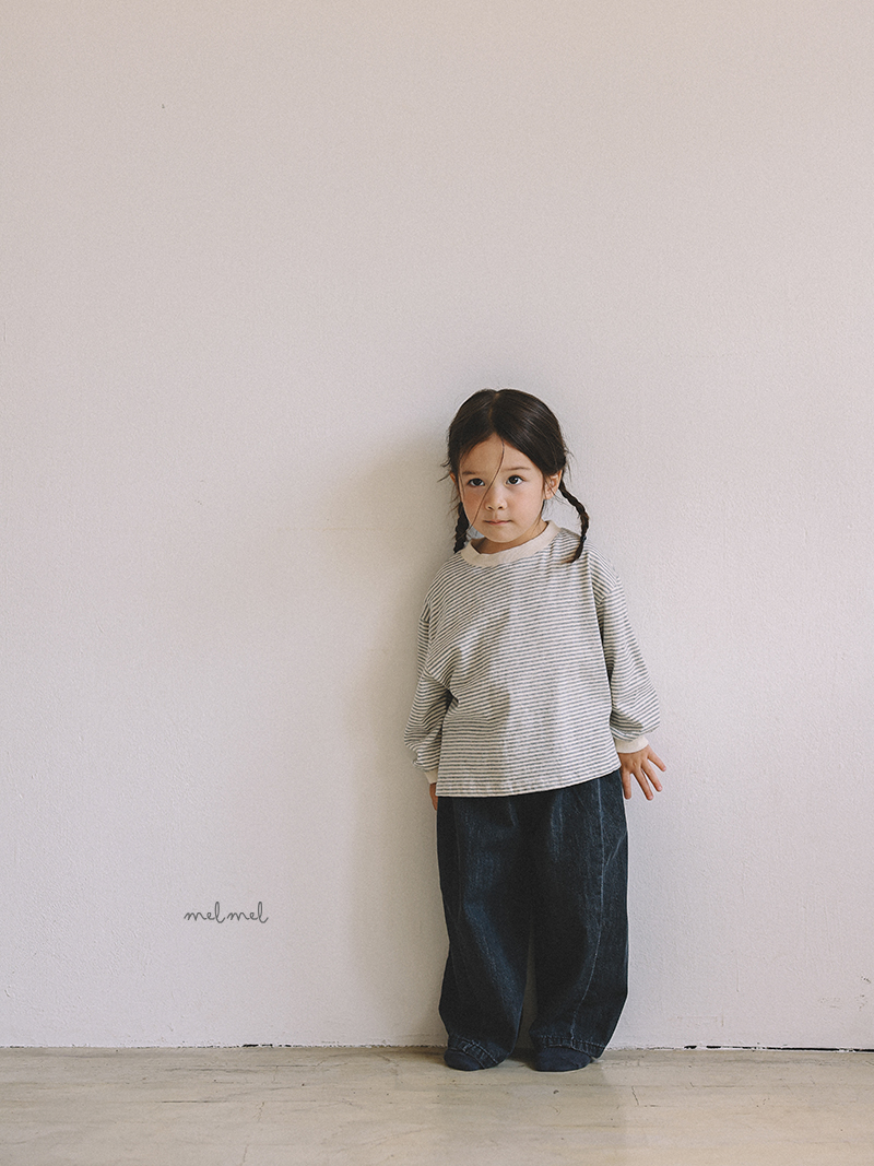 Melmel - Korean Children Fashion - #Kfashion4kids - Loose Fit Denim Pants - 5