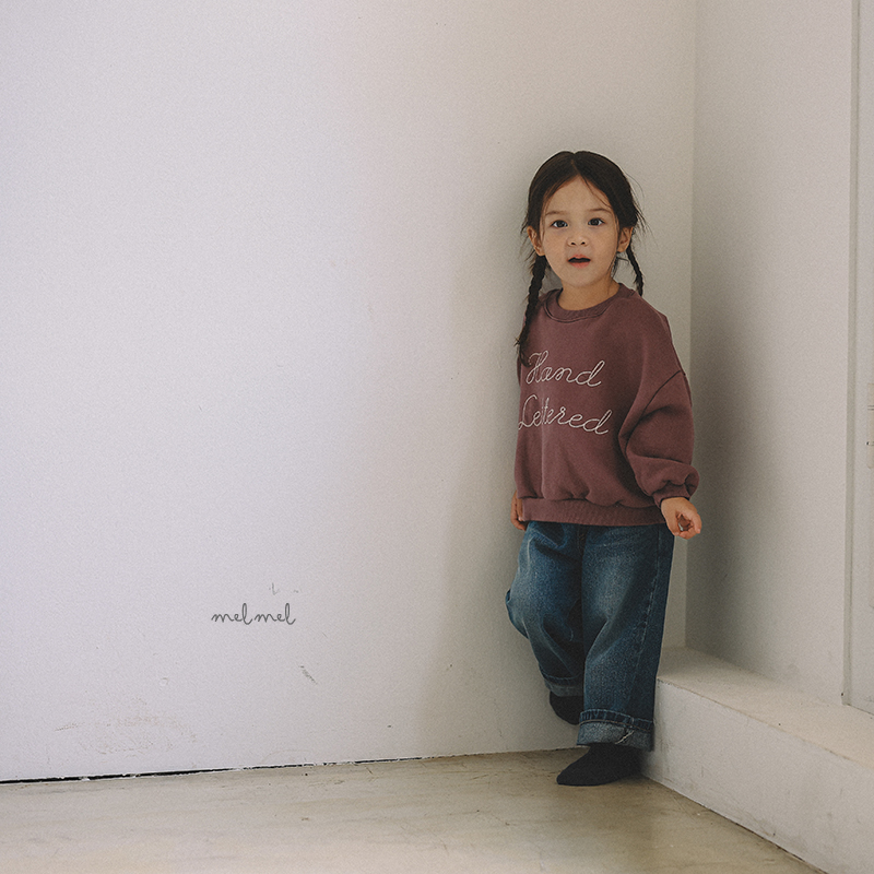 Melmel - Korean Children Fashion - #childofig - Brushed Denim Pants - 7