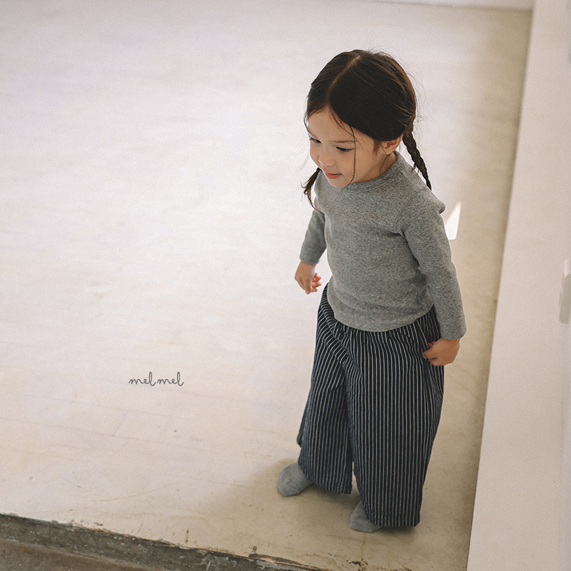Melmel - Korean Children Fashion - #childrensboutique - Ribbed Tee - 11