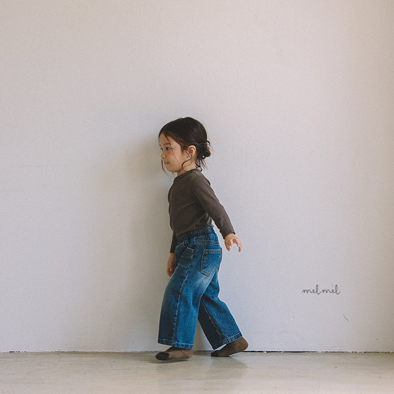 Melmel - Korean Children Fashion - #discoveringself - Brushed Denim Pants - 10