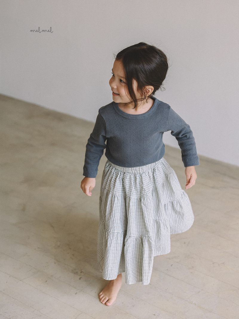 Melmel - Korean Children Fashion - #fashionkids - Eyelet Tee - 12