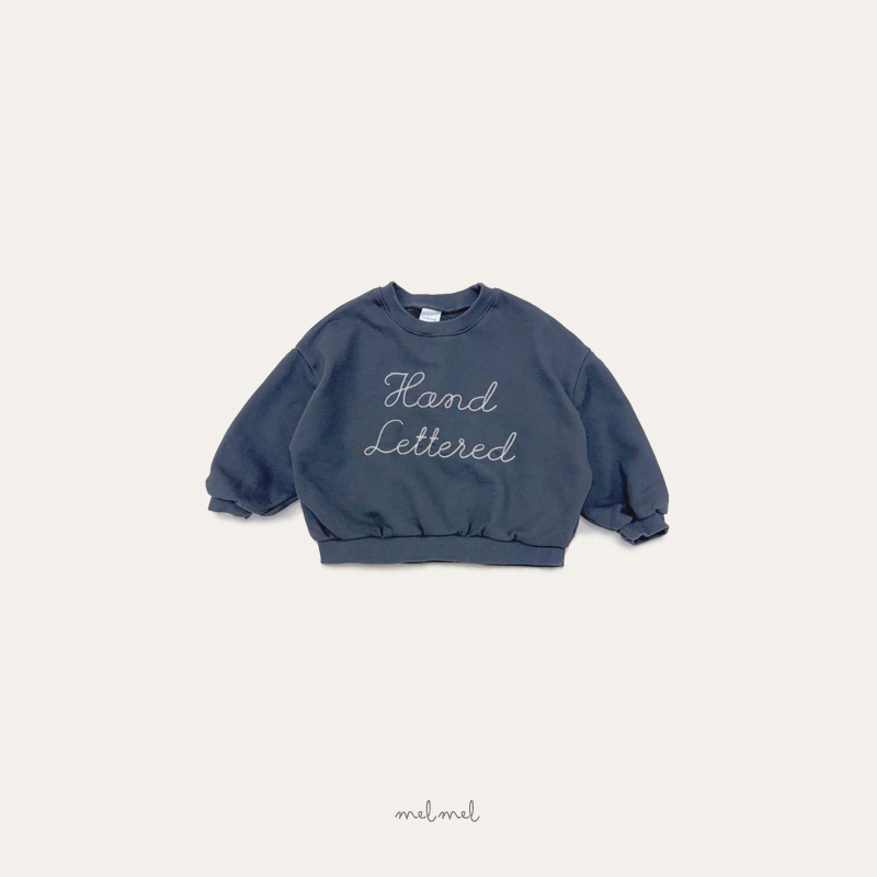 Melmel - Korean Children Fashion - #kidsshorts - Embroidery Sweatshirt - 5