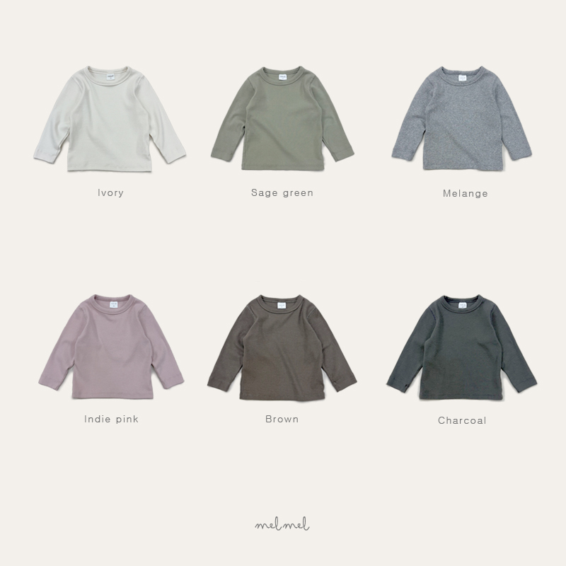 Melmel - Korean Children Fashion - #kidsshorts - Ribbed Tee