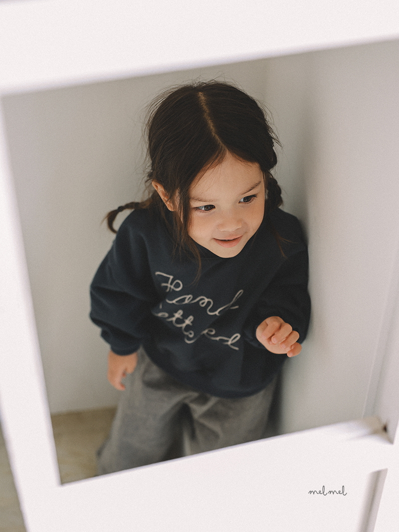 Melmel - Korean Children Fashion - #kidsstore - Embroidery Sweatshirt - 6