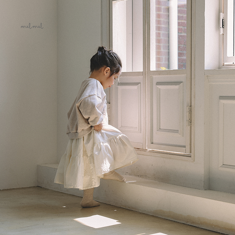 Melmel - Korean Children Fashion - #kidsstore - Tiered Long Skirt - 5