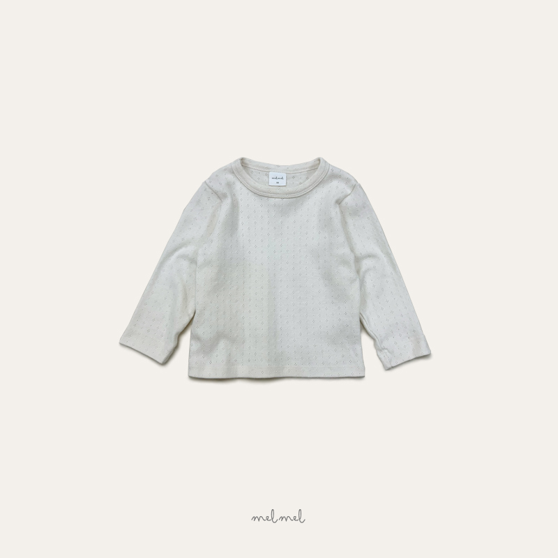 Melmel - Korean Children Fashion - #littlefashionista - Eyelet Tee - 3