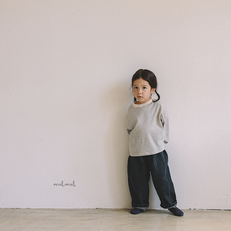 Melmel - Korean Children Fashion - #magicofchildhood - Loose Fit Denim Pants - 7