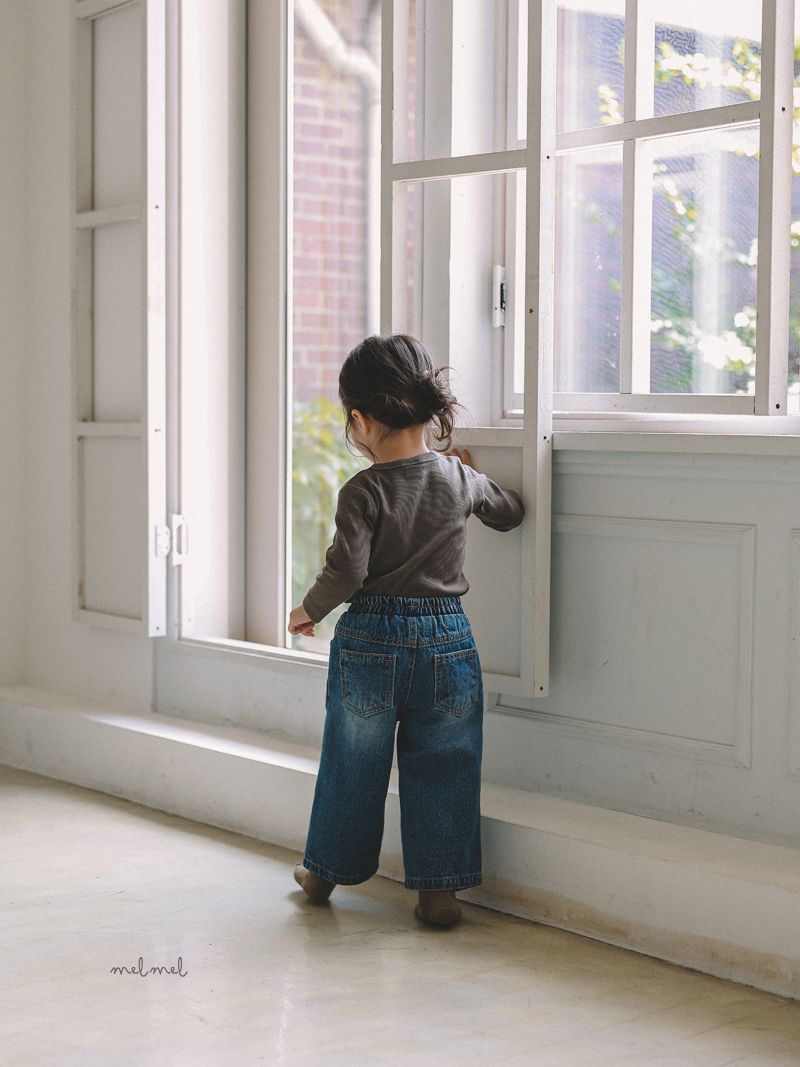 Melmel - Korean Children Fashion - #magicofchildhood - Brushed Denim Pants - 4