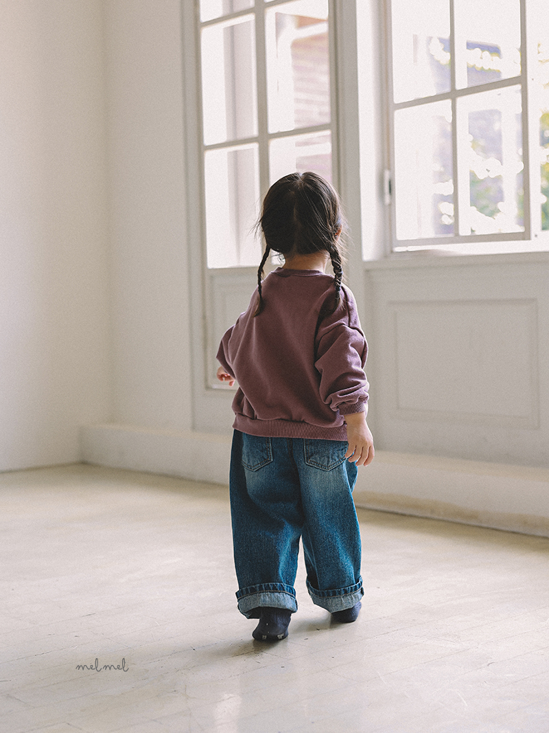 Melmel - Korean Children Fashion - #prettylittlegirls - Brushed Denim Pants - 5