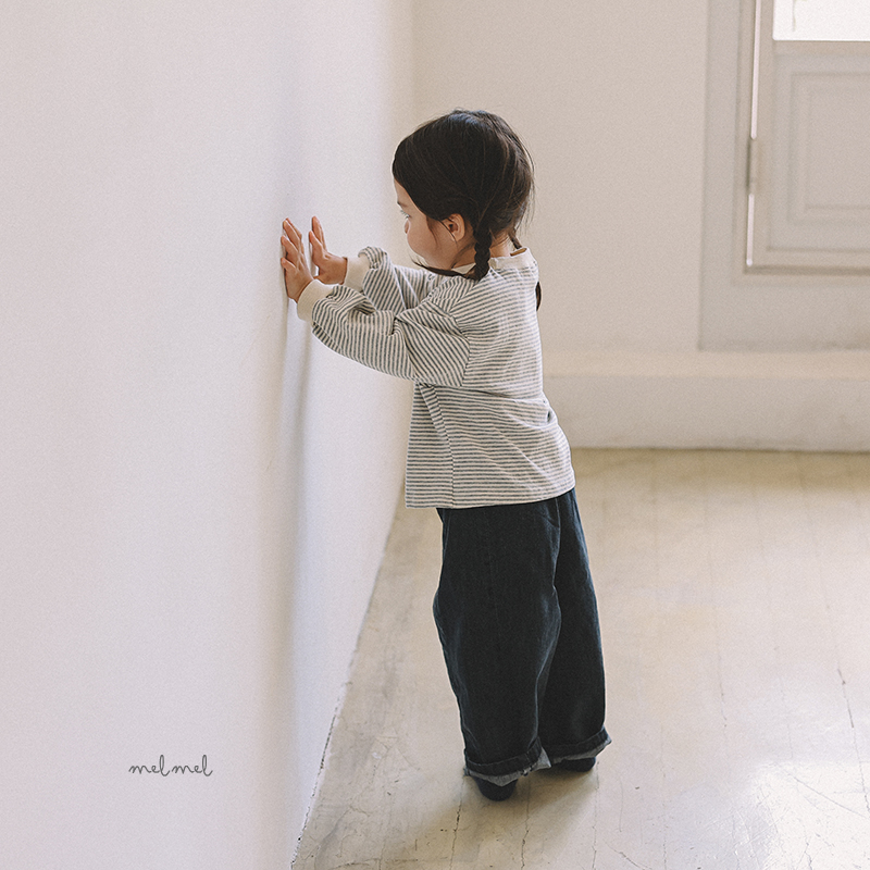 Melmel - Korean Children Fashion - #prettylittlegirls - Loose Fit Denim Pants - 9