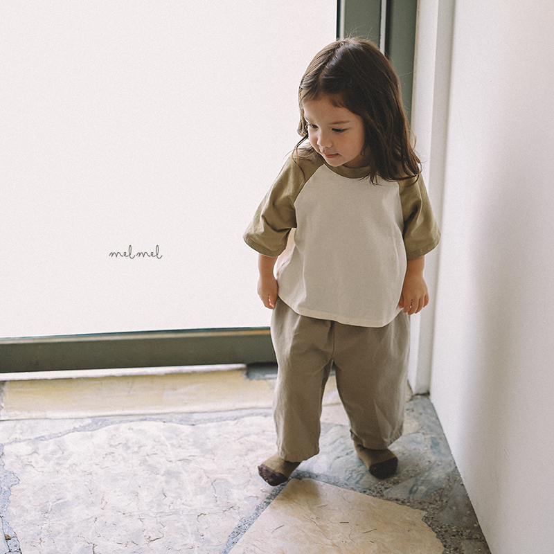 Melmel - Korean Children Fashion - #stylishchildhood - Raglan Sleeve Tee